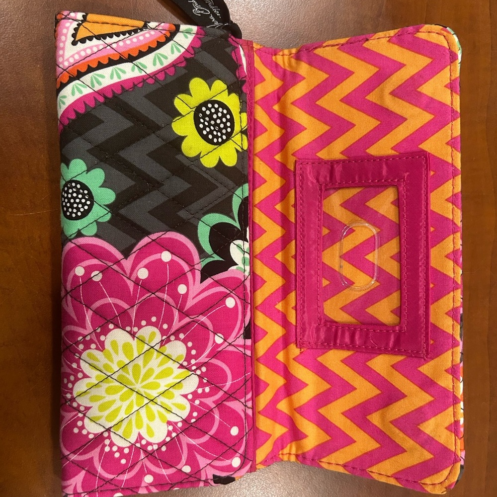 Vera Bradley Multicolor Floral and Chevron Wallet